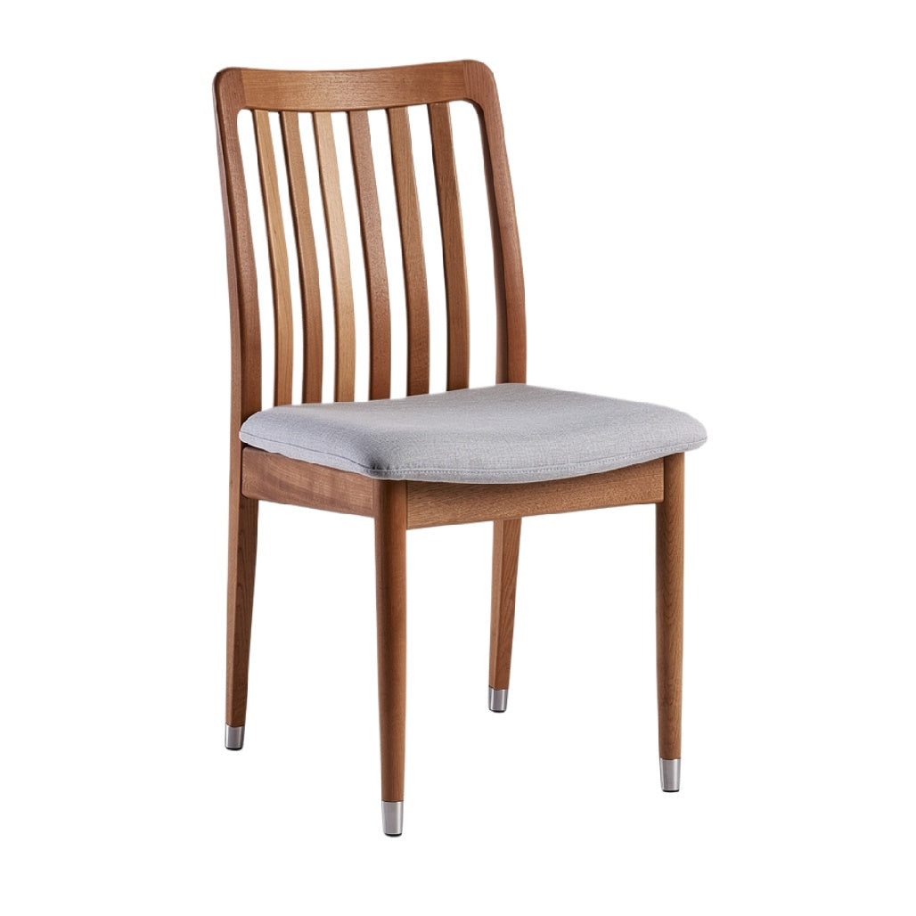 Elegant Wooden Dining Chair with Upholstered Cushion
