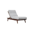 Modern Gray Chaise Lounge with Wooden Frame