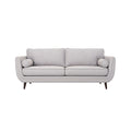 "Modern Gray Upholstered Sofa with Rounded Arms"