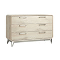 Modern Oak Dresser with Sleek Handles and Minimalist Design